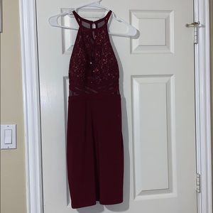 Burgundy Homecoming Dress
